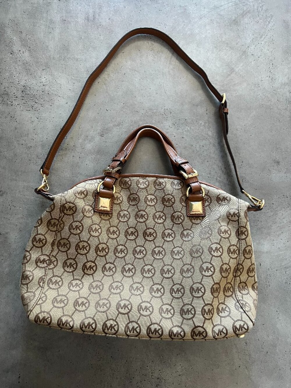 MICHAEL Michael Kors Signature MK Monogram Satchel